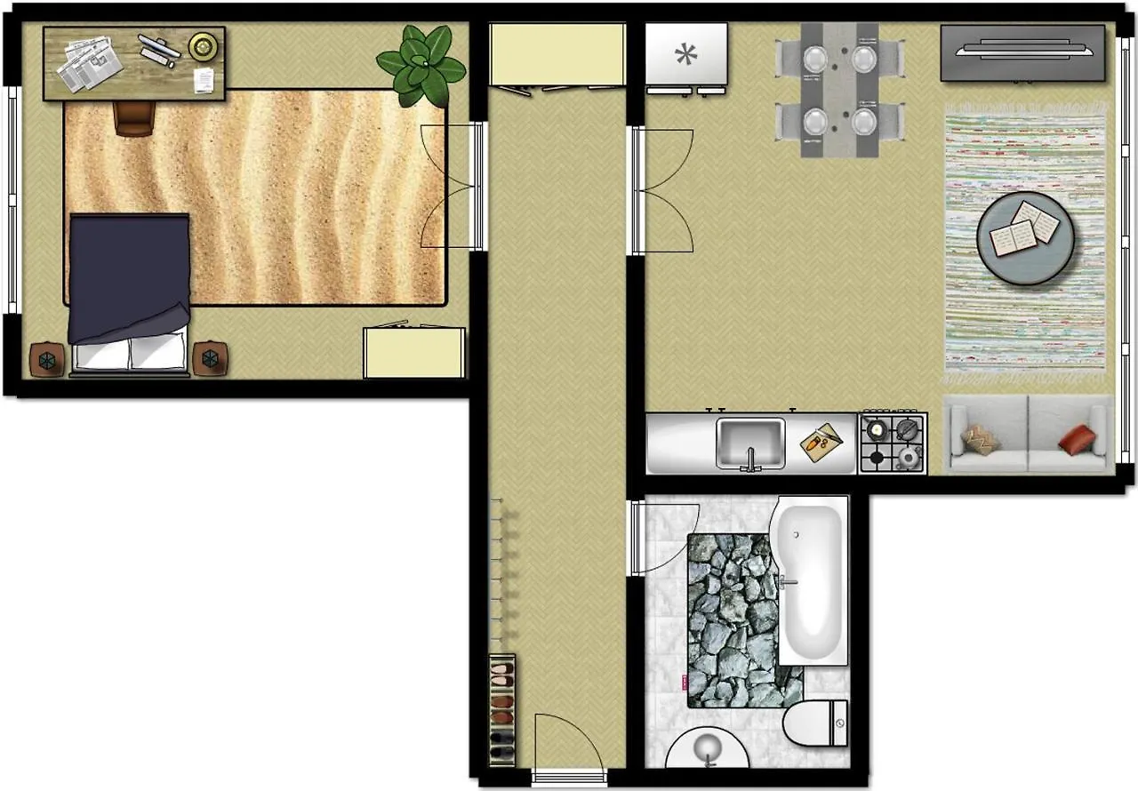 Modern Apartment Charvatova Praga 0*,